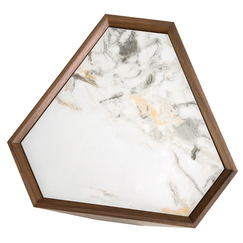 Ořechový odkládací stolek Angel Cerdá No. 2134, 43 x 37 cm