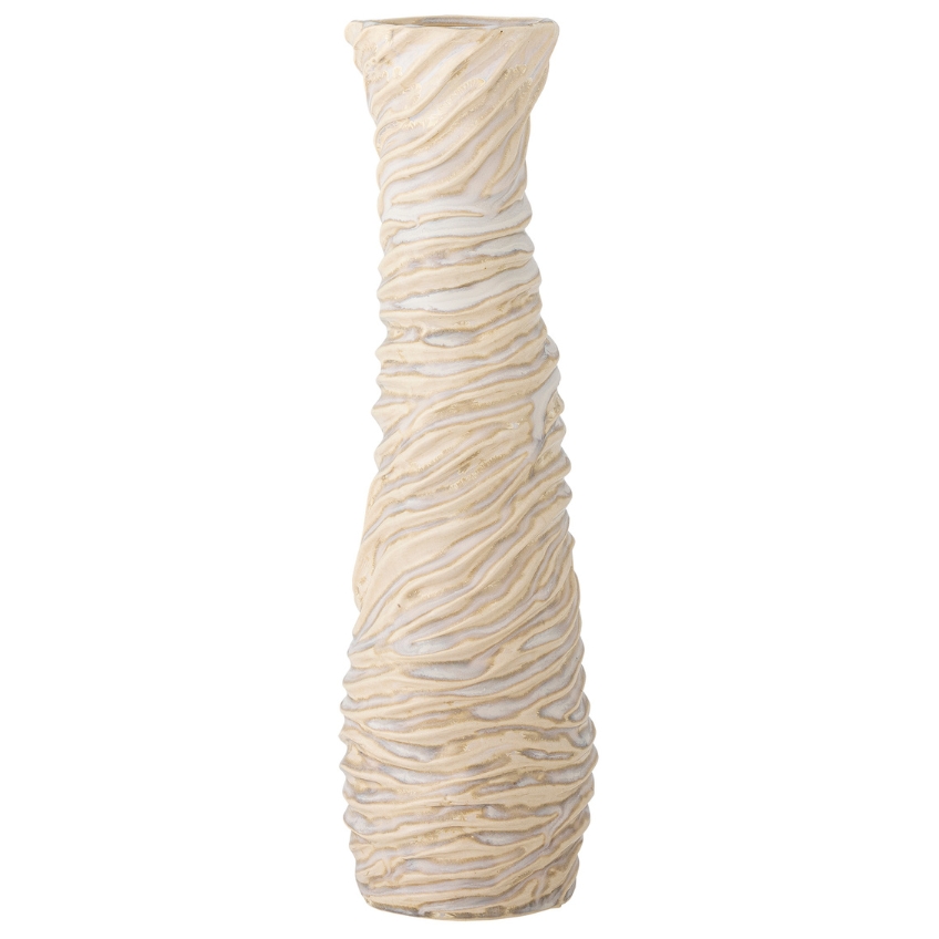 Bílá kameninová váza Bloomingville Damien 31,5 cm