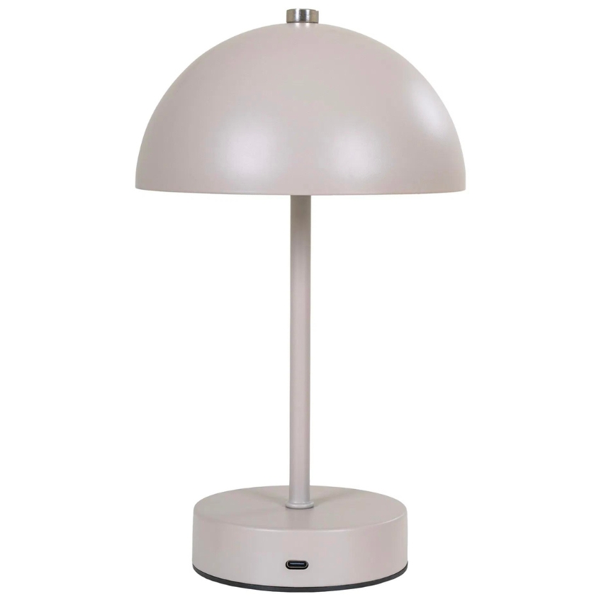 Nordic Living Pískově hnědá kovová nabíjecí stolní LED lampa Halle
