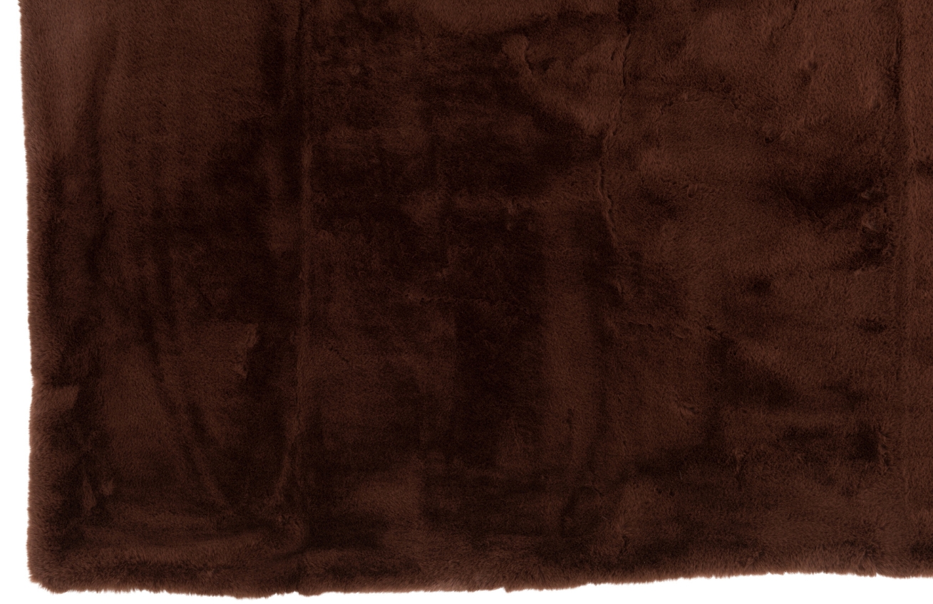 Hnědý pléd J-line Hogie 180 x 130 cm