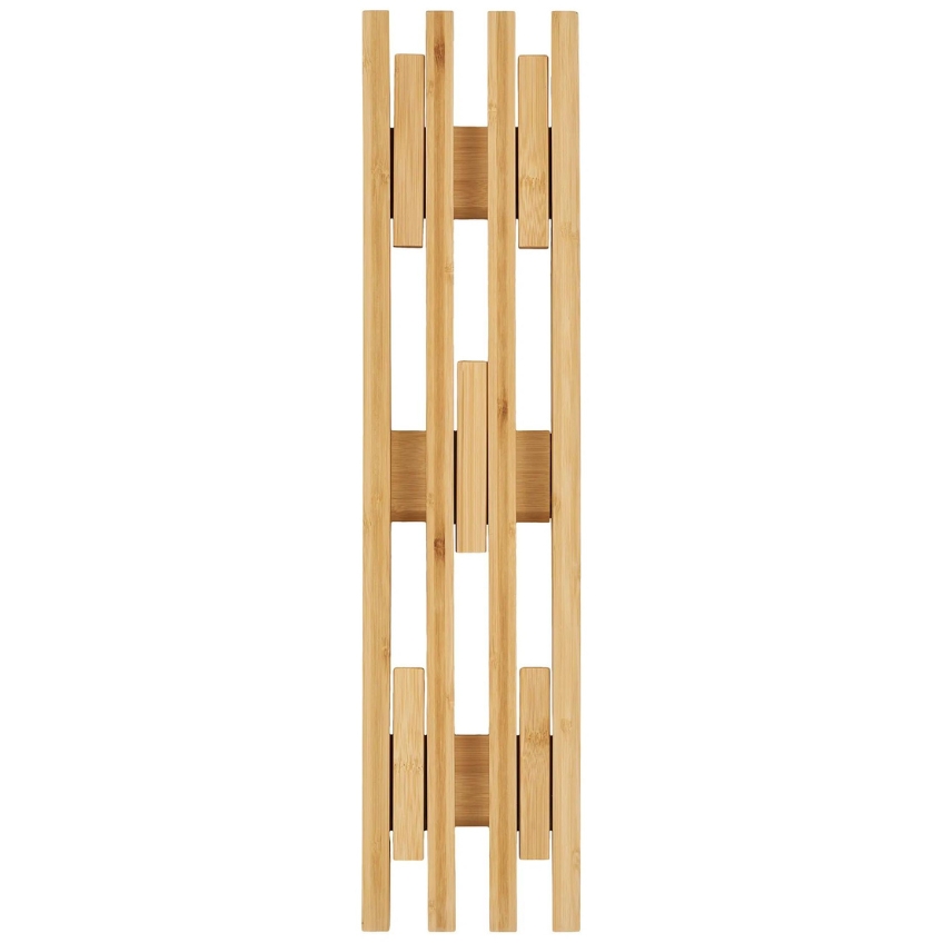 Nordic Living Bambusový nástěnný věšák Ember 60 x 14 cm