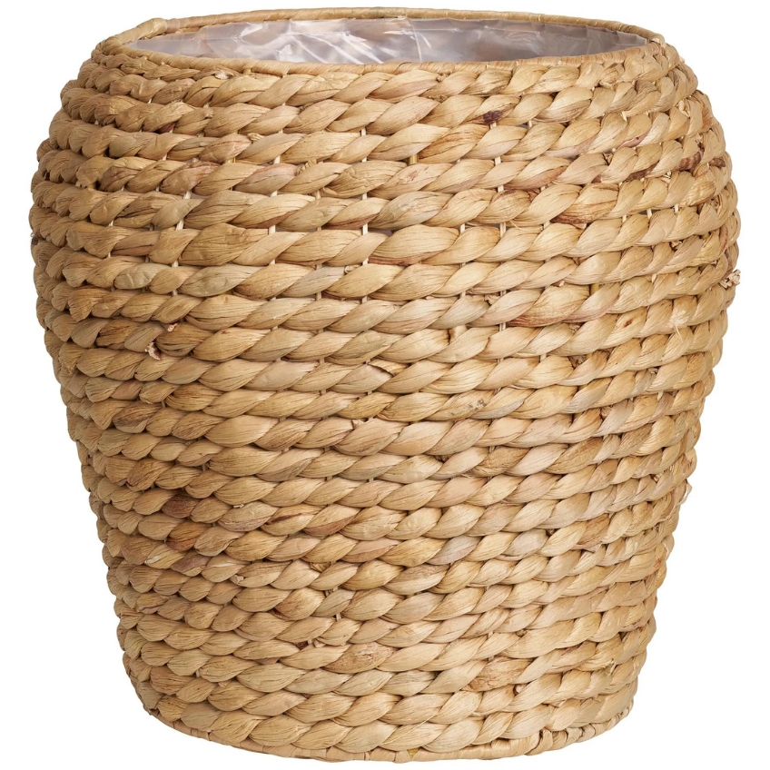 Nordic Living Dekorativní koš Deni 34,5 cm z přírodních vláken
