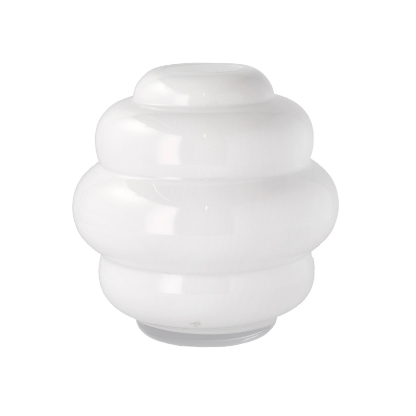 Villa Collection Bílá skleněná váza Bubble 20,5 cm