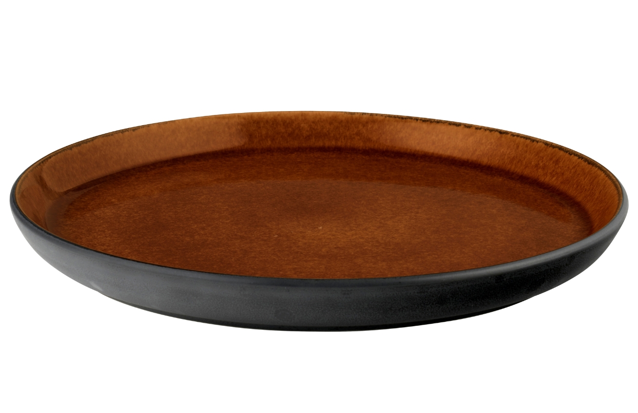 BITZ Jantarově hnědý kameninový talíř Gastro 21 cm