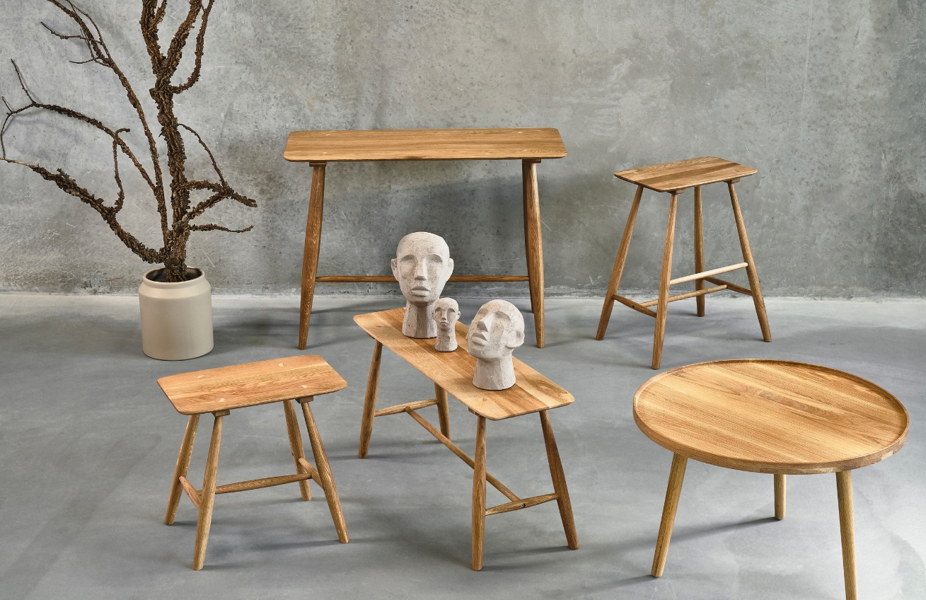 Villa Collection Dubový konferenční stolek Bodo 70,5 cm
