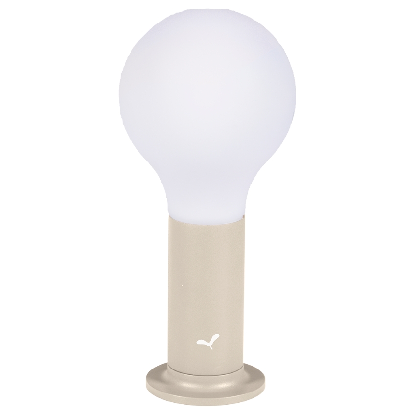 Světle šedá nabíjecí stolní LED lampa Fermob Aplo 26,5 cm