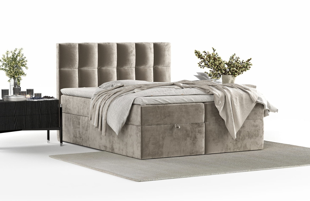 Maison de Rêve Béžová čalouněná postel ESSENCE 180 x 200 cm, boxspring
