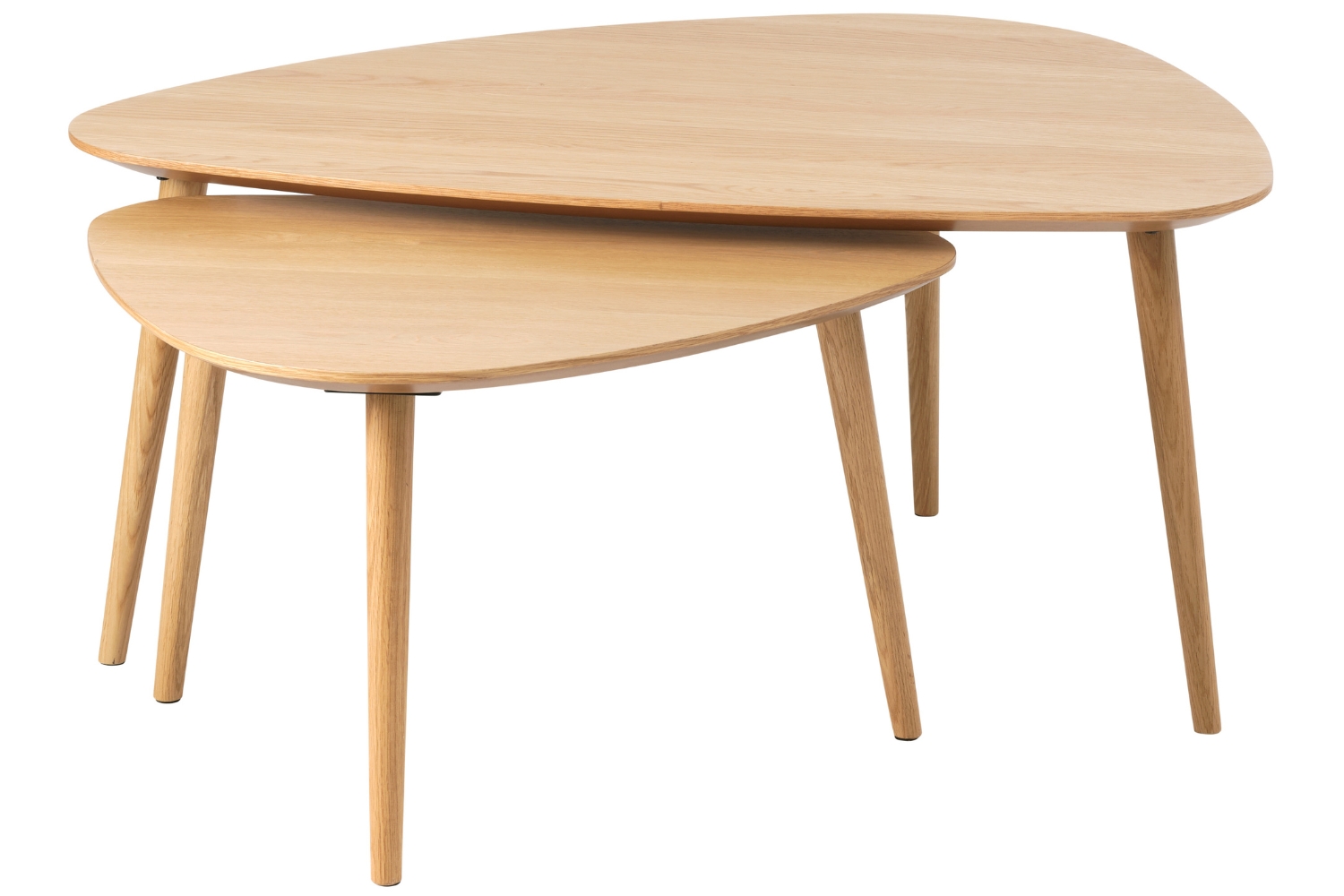 Unique Furniture Set dvou dubových konferenčních stolků Adda 70 x 100/52,5 x 70 cm