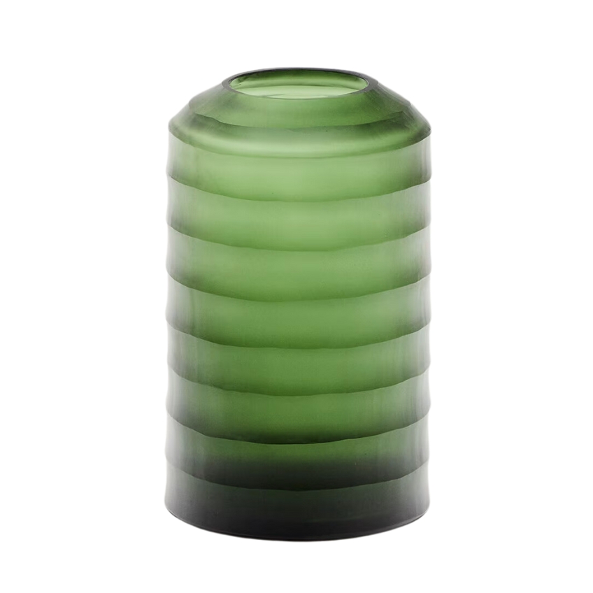 Zelená skleněná váza Kave Home Bunce 19,5 cm