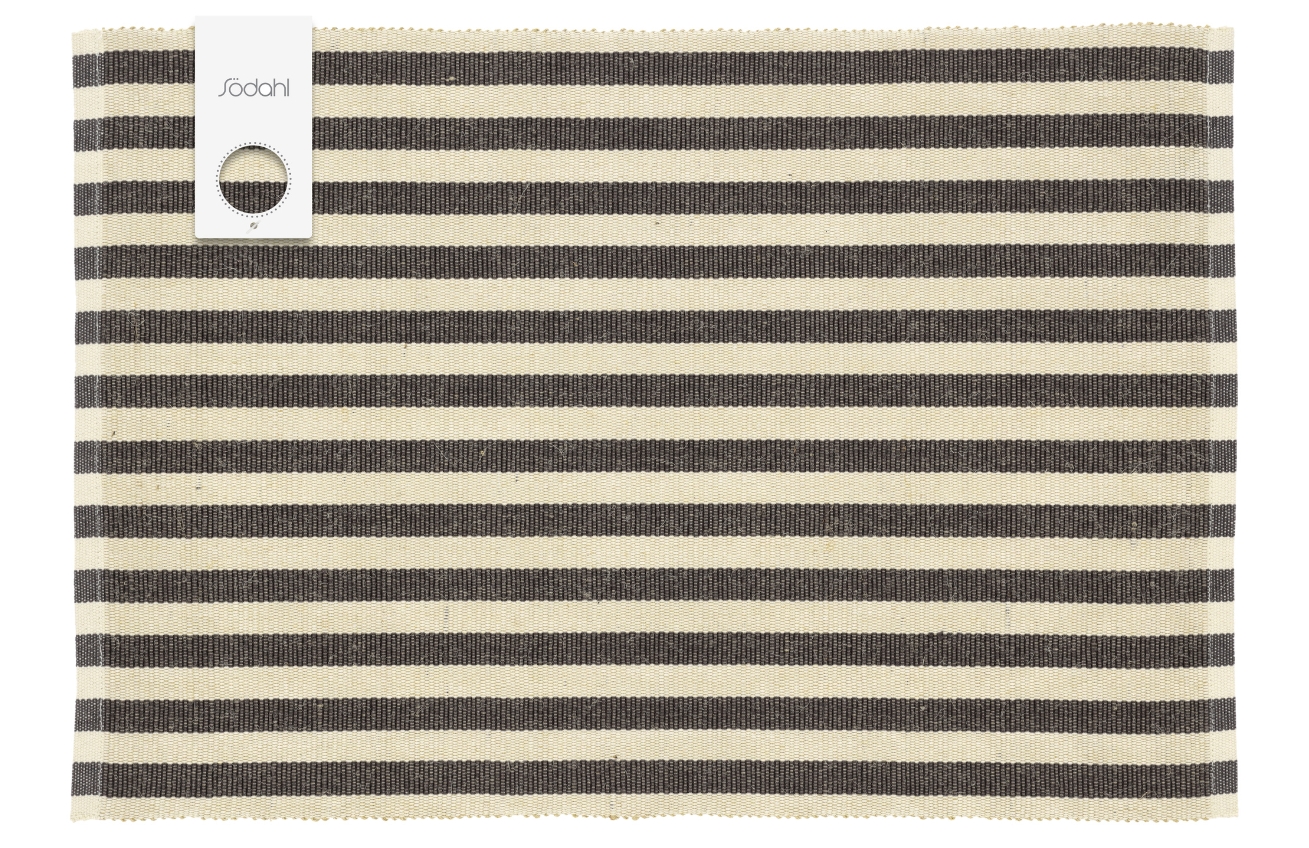 Södahl Set dvou šedých prostírání Stripe 48 x 33 cm