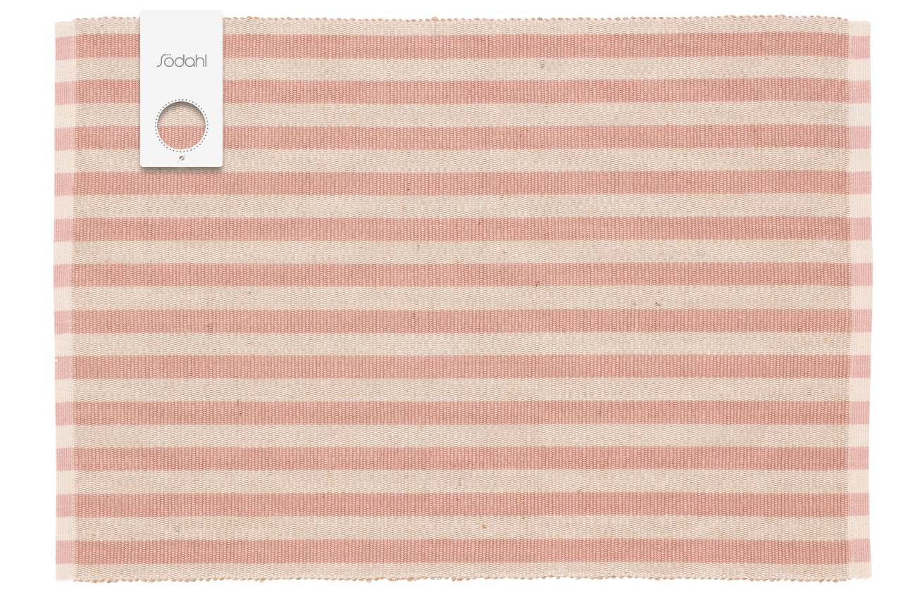 Södahl Set dvou růžových prostírání Stripe 48 x 33 cm