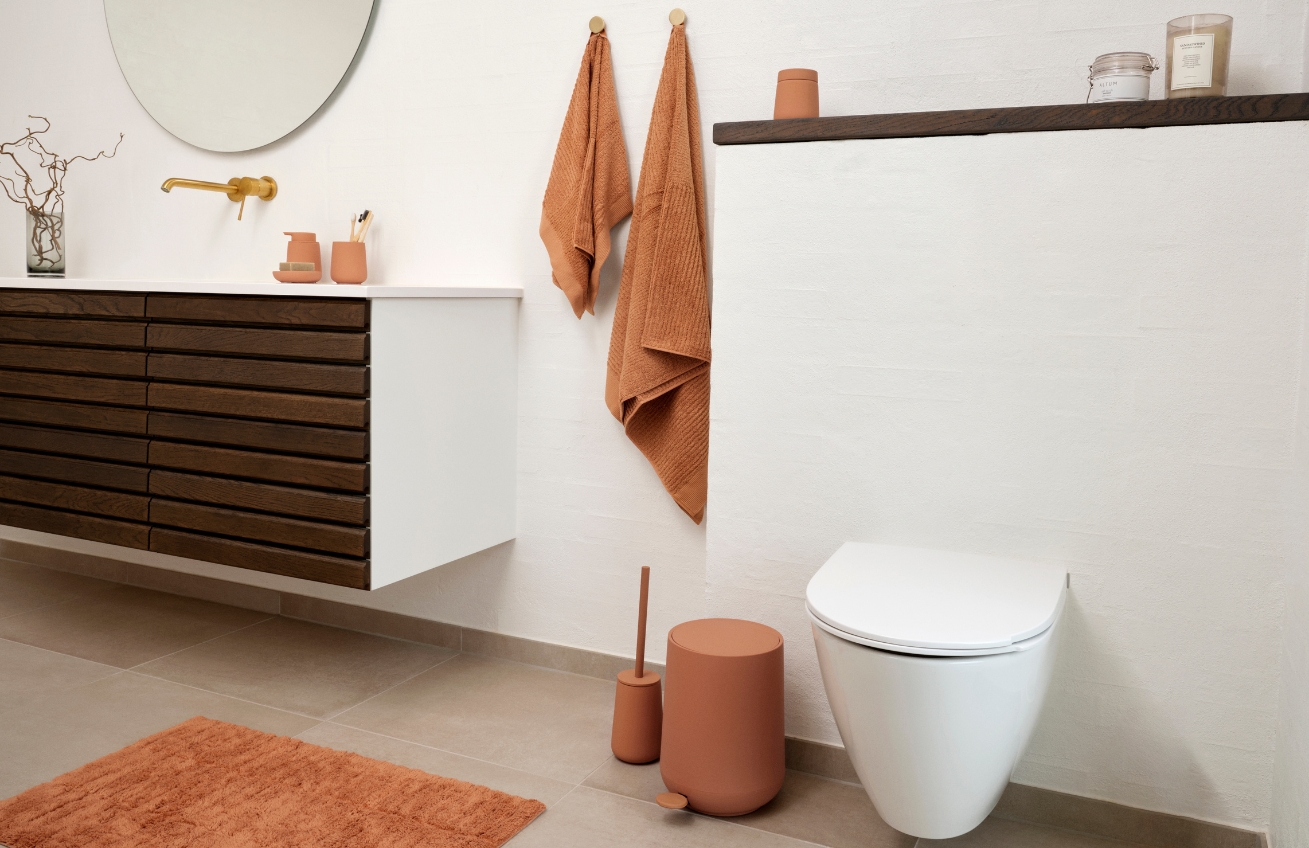 Zone Denmark Oranžový plastový pedálový odpadkový koš Nova 5 l