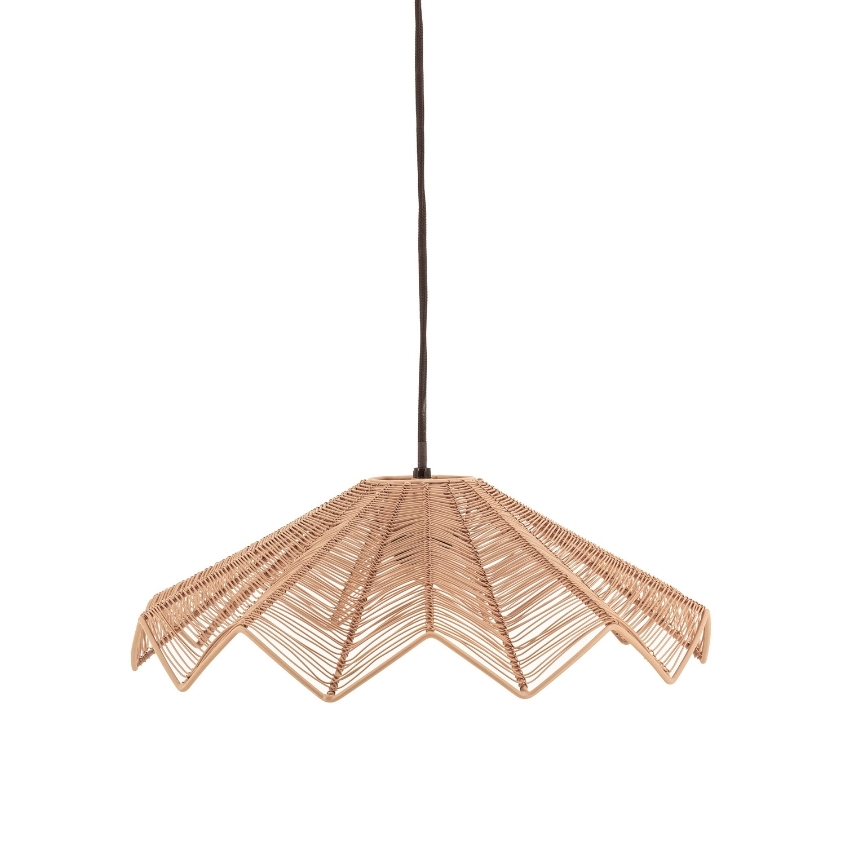 Starorůžové kovové závěsné světlo Varjo 40 cm