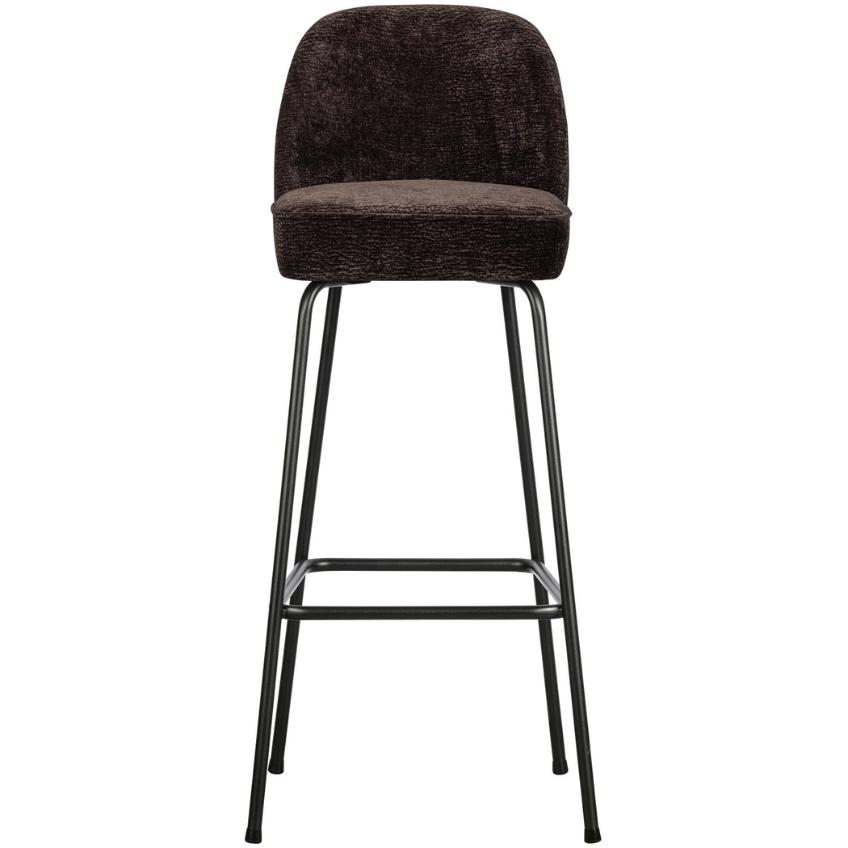 WOOOD Tmavě hnědá čalouněná barová židle Tergi 79 cm