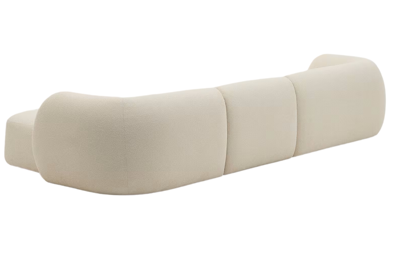 B&eacute;žov&aacute; modul&aacute;rn&iacute; rohov&aacute; pohovka Kave Home Martina 377 cm, prav&aacute;