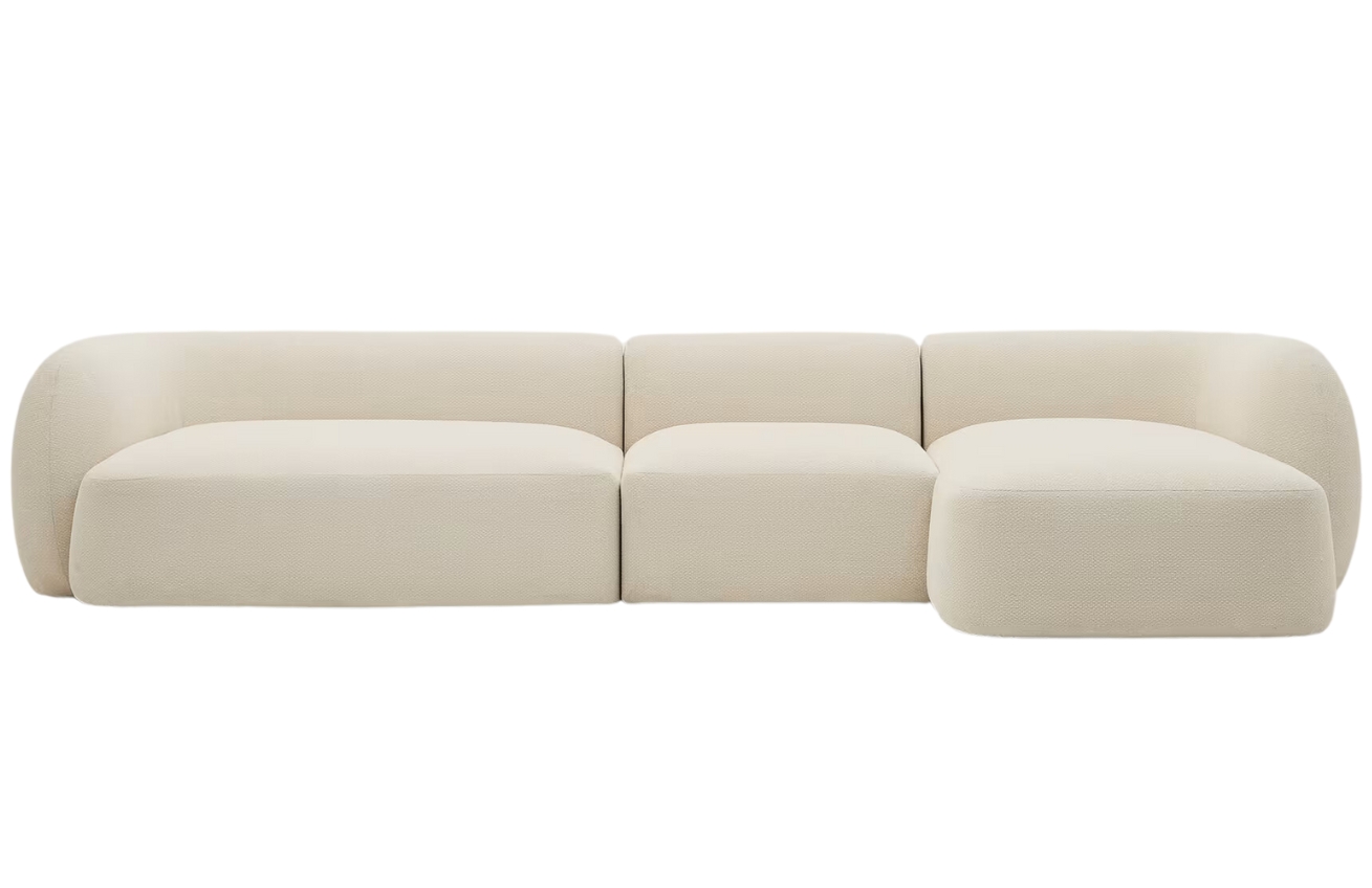 Béžová modulární rohová pohovka Kave Home Martina 377 cm, pravá