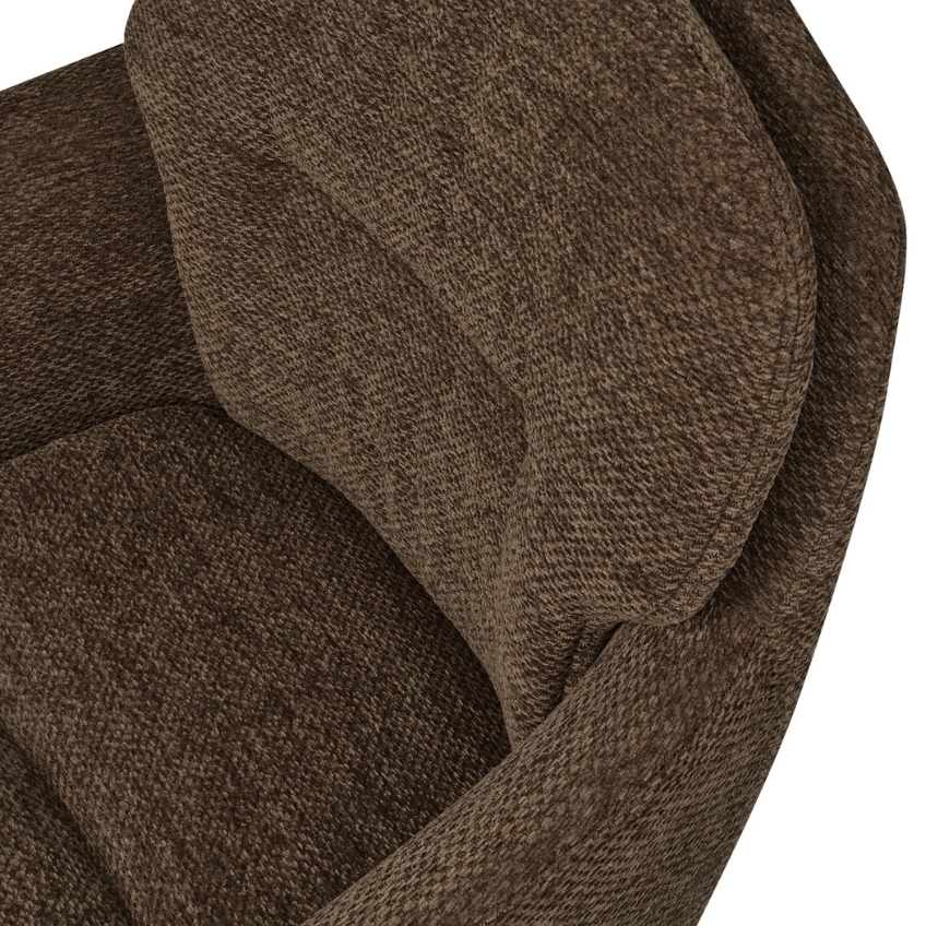 WOOOD Tmavě hnědá čalouněná jídelní židle Rivara