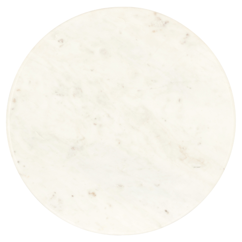Oranžovo-bílý mramorový odkládací stolek Richmond Boann 46 cm