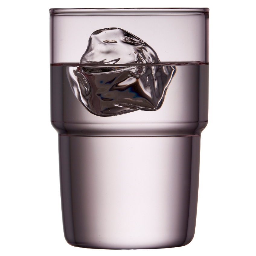 Lyngby Glas Set dvou růžových sklenic Torino 400 ml