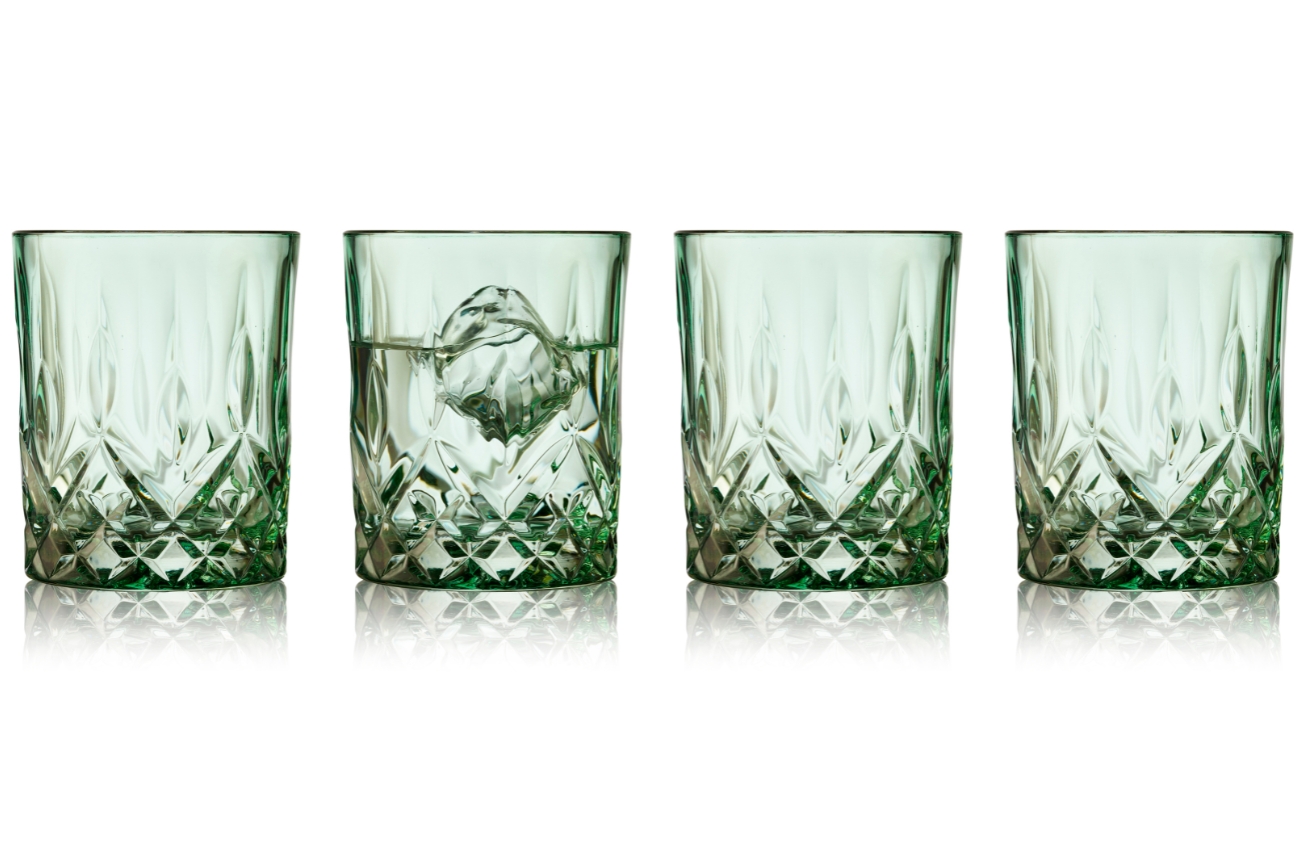 Lyngby Glas Set čtyř zelených sklenic Sorrento 320 ml