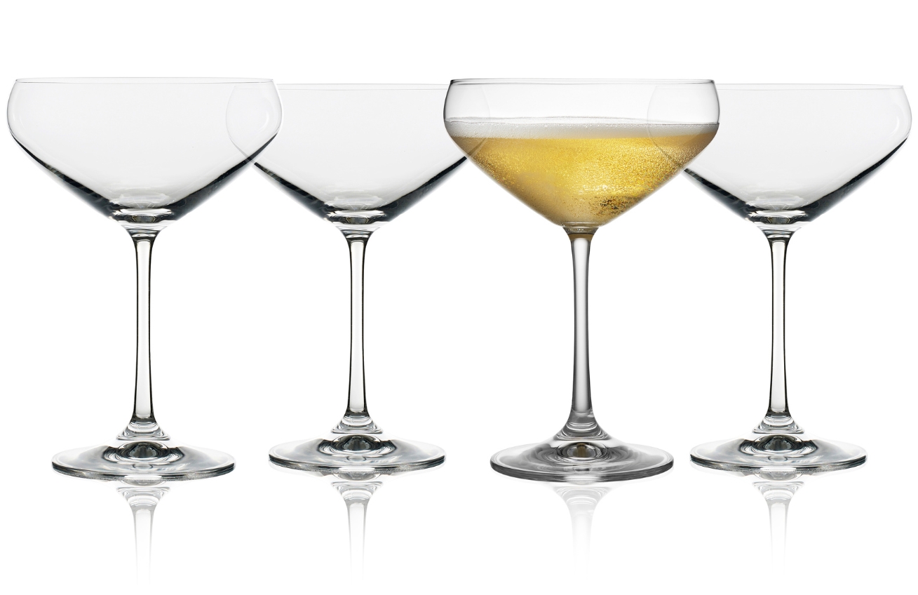 Lyngby Glas Set čtyř sklenic na šampaňské Juvel 340 ml