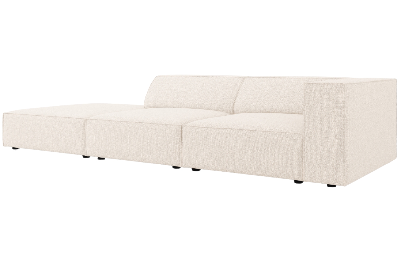 Světle béžová čalouněná čtyřmístná pohovka Cosmopolitan Design Arendal 262 cm, levá
