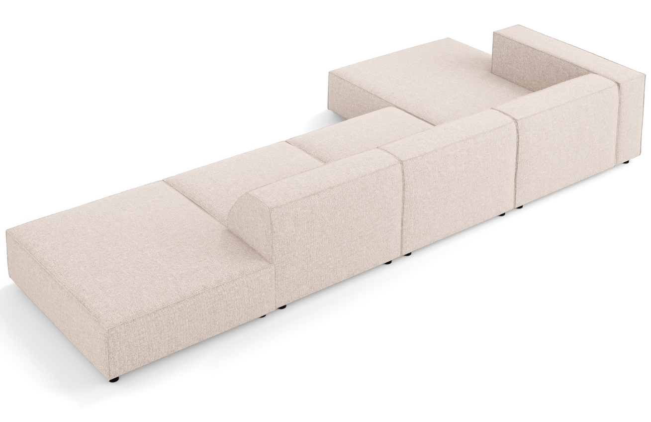 Béžová čalouněná rohová pohovka Cosmopolitan Design Arendal 341 cm, levá