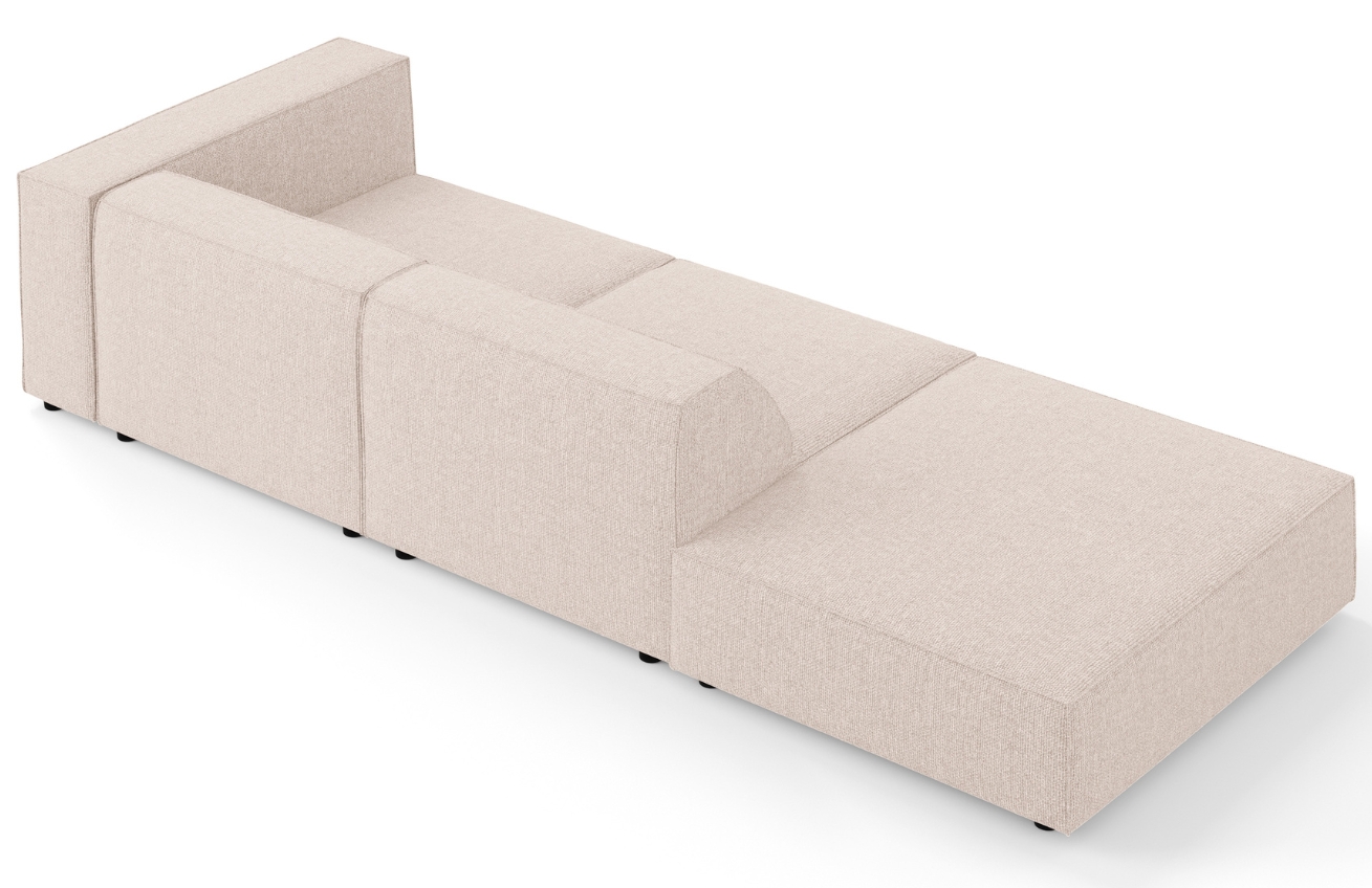 Béžová čalouněná čtyřmístná pohovka Cosmopolitan Design Arendal 262 cm, levá