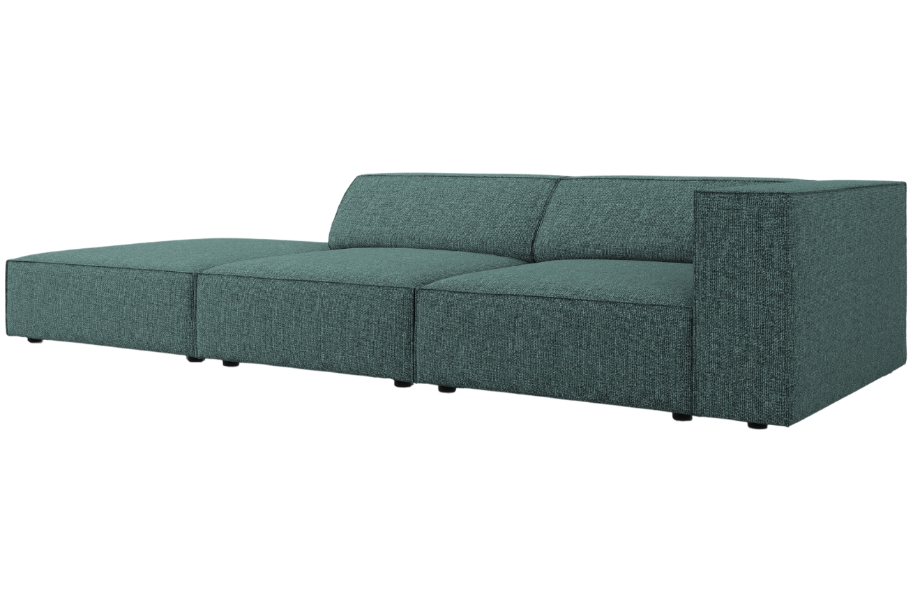 Petrolejová čalouněná čtyřmístná pohovka Cosmopolitan Design Arendal 262 cm, levá