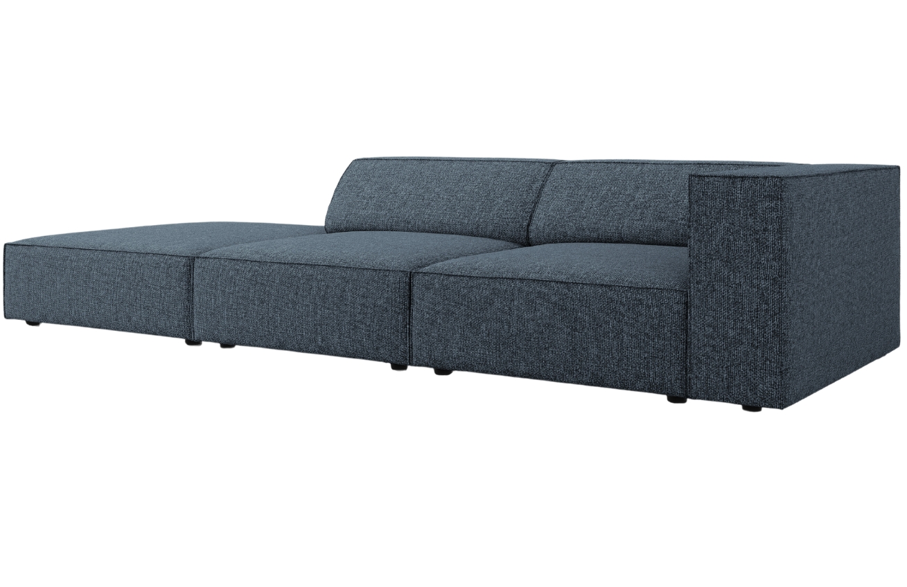 Královsky modrá čalouněná čtyřmístná pohovka Cosmopolitan Design Arendal 262 cm, levá