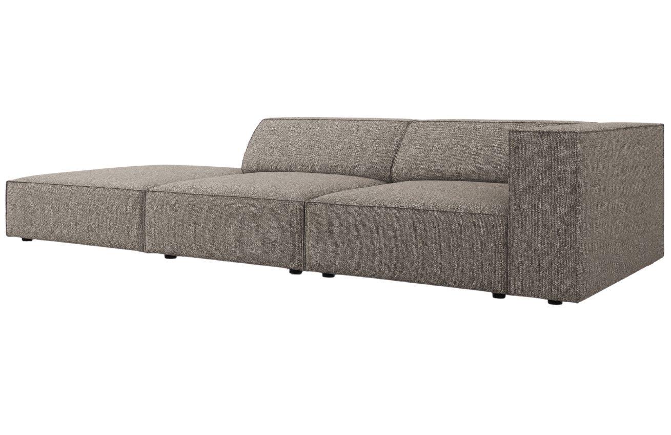 Šedá čalouněná čtyřmístná pohovka Cosmopolitan Design Arendal 262 cm, levá