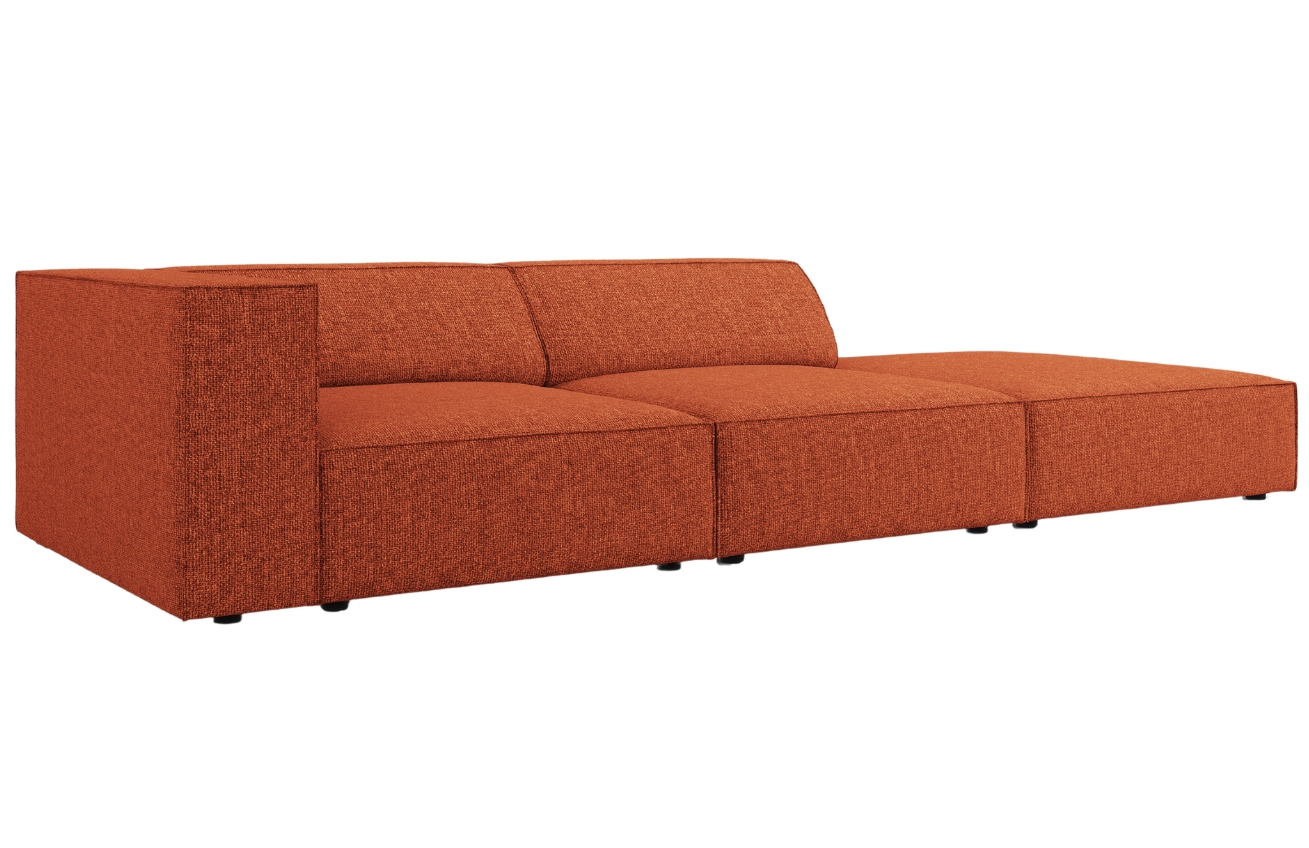 Terakotově červená čalouněná čtyřmístná pohovka Cosmopolitan Design Arendal 262 cm, pravá