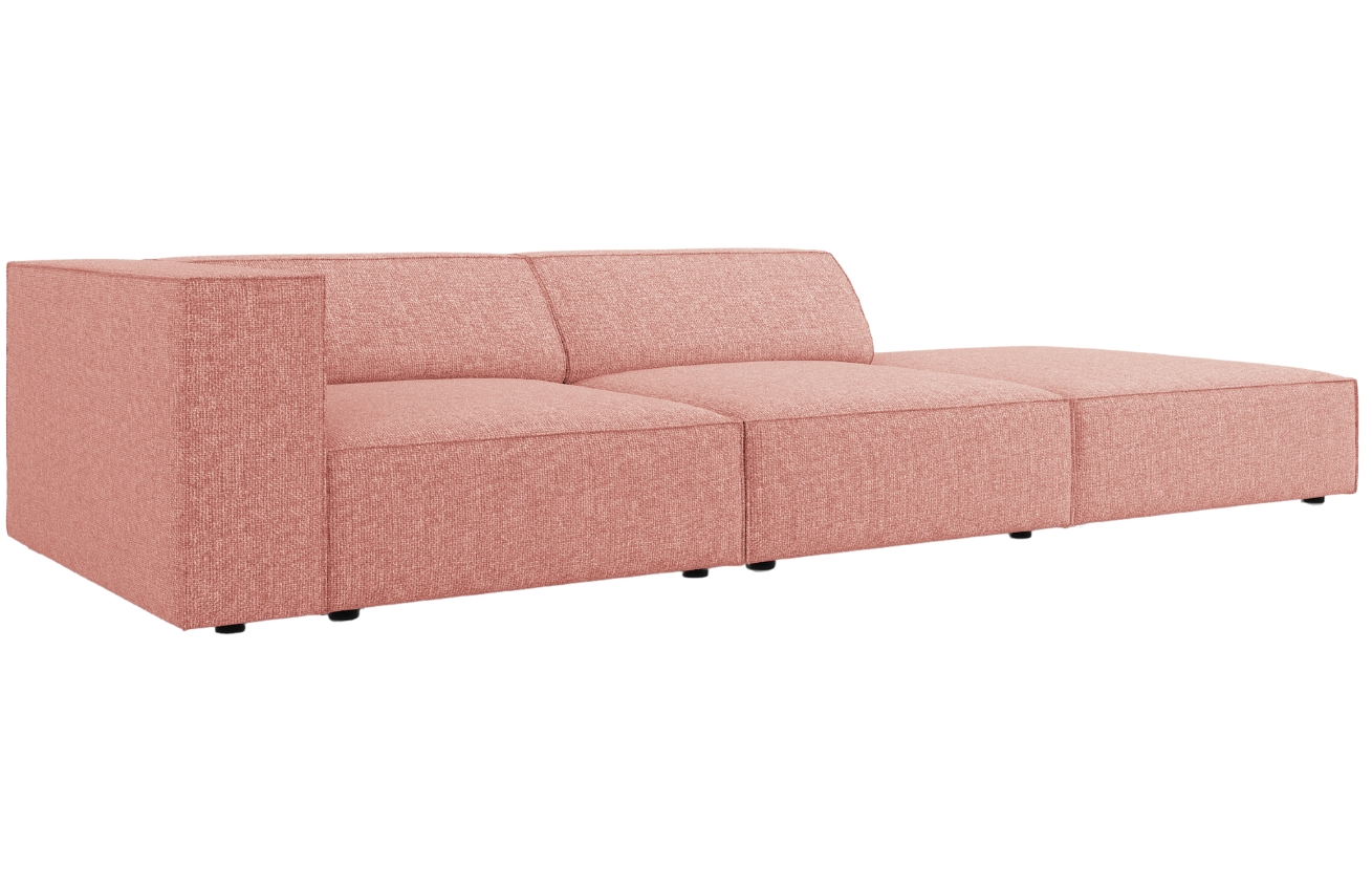 Růžová čalouněná čtyřmístná pohovka Cosmopolitan Design Arendal 262 cm, pravá