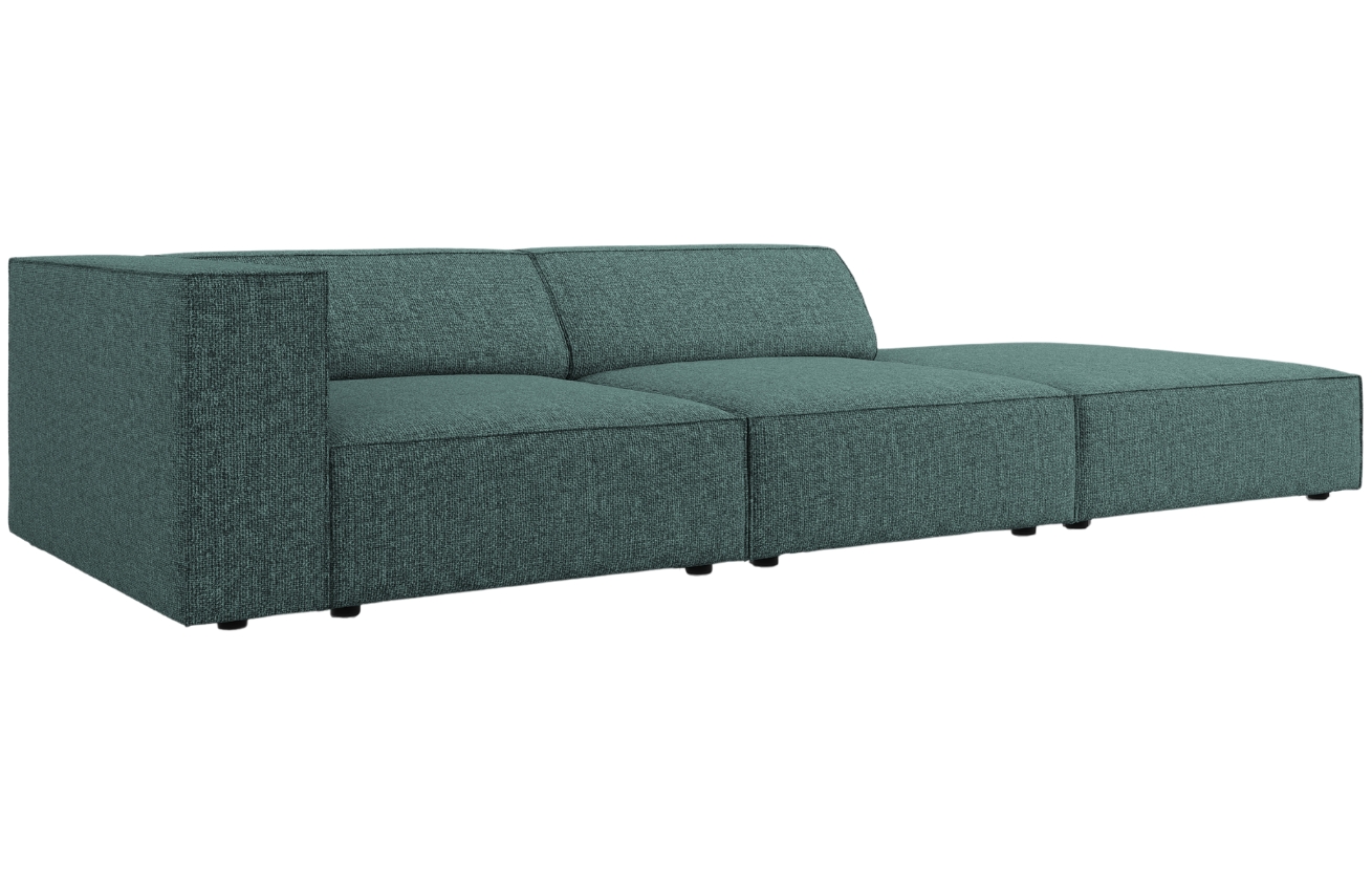 Petrolejová čalouněná čtyřmístná pohovka Cosmopolitan Design Arendal 262 cm, pravá