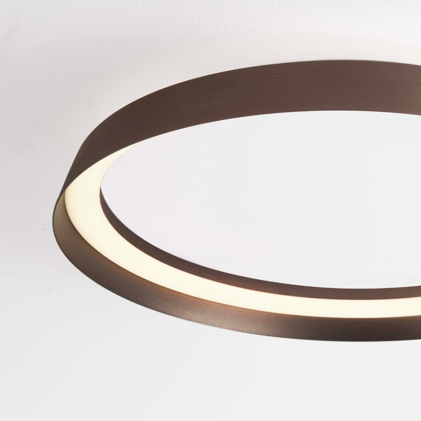 Hnědé kovové stropní LED světlo Nova Luce Ormi 45 cm
