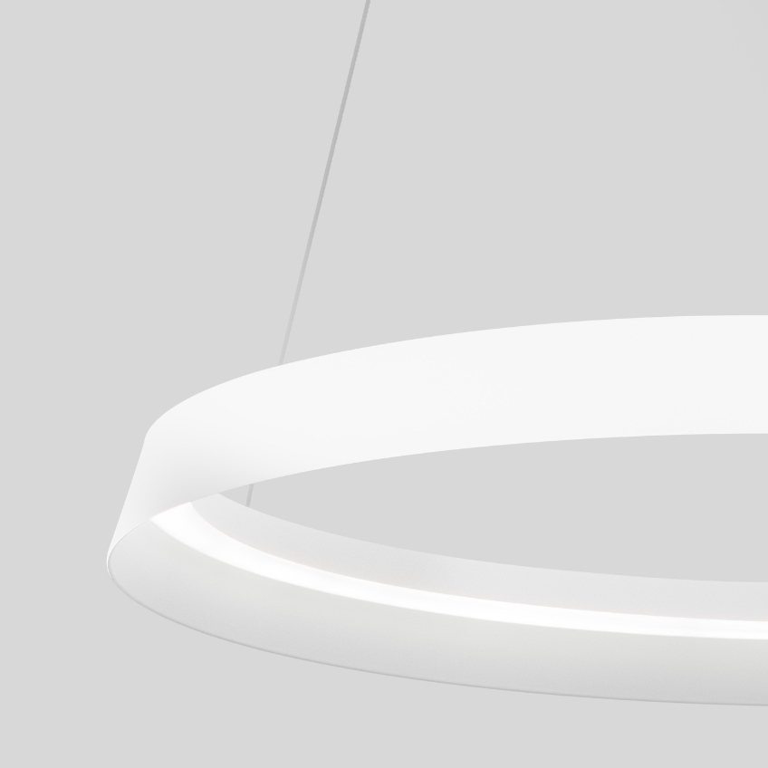Bílé kovové závěsné LED světlo Nova Luce Ormi 60 cm