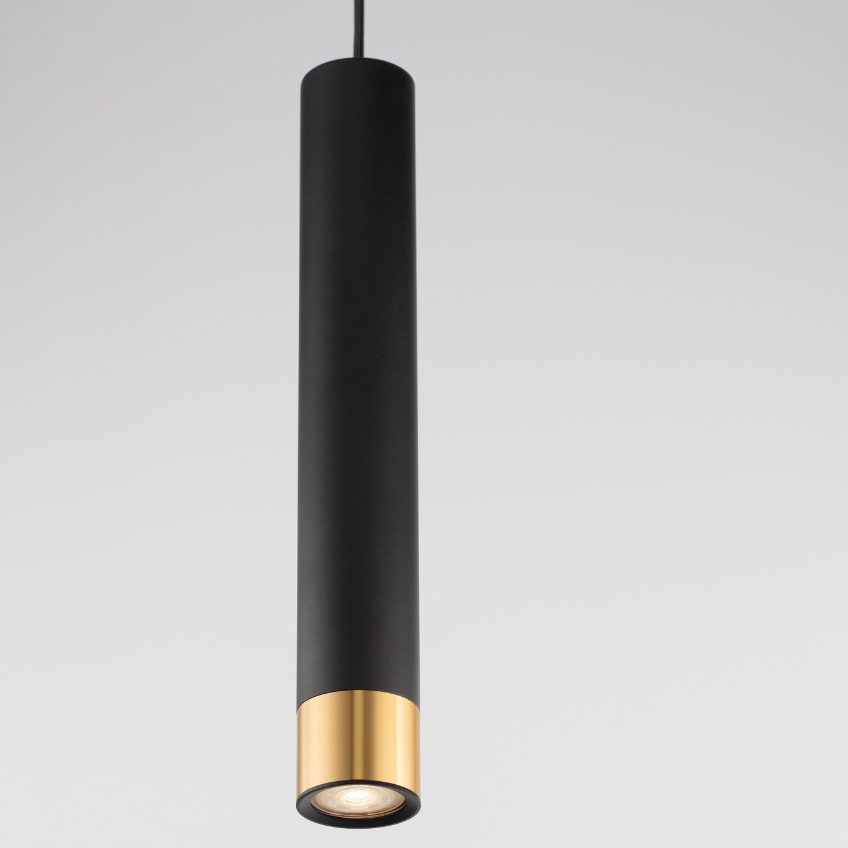 Černo-zlaté kovové závěsné světlo Nova Luce Picto 6 cm