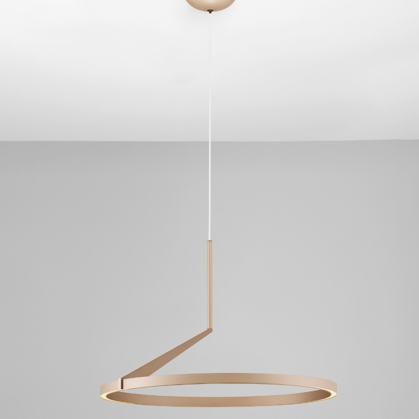 Hnědé kovové závěsné LED světlo Nova Luce Tilia 60 cm