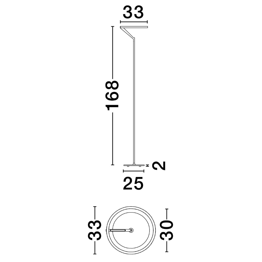 Hnědá kovová stojací LED lampa Nova Luce Tilia 168 cm
