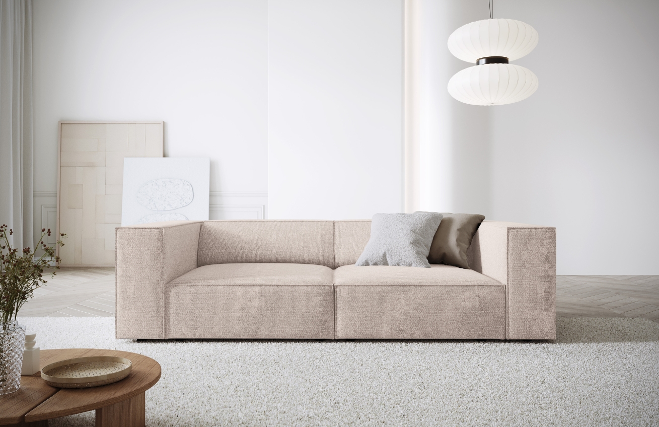 Béžová čalouněná třímístná pohovka Cosmopolitan Design Arendal 204 cm