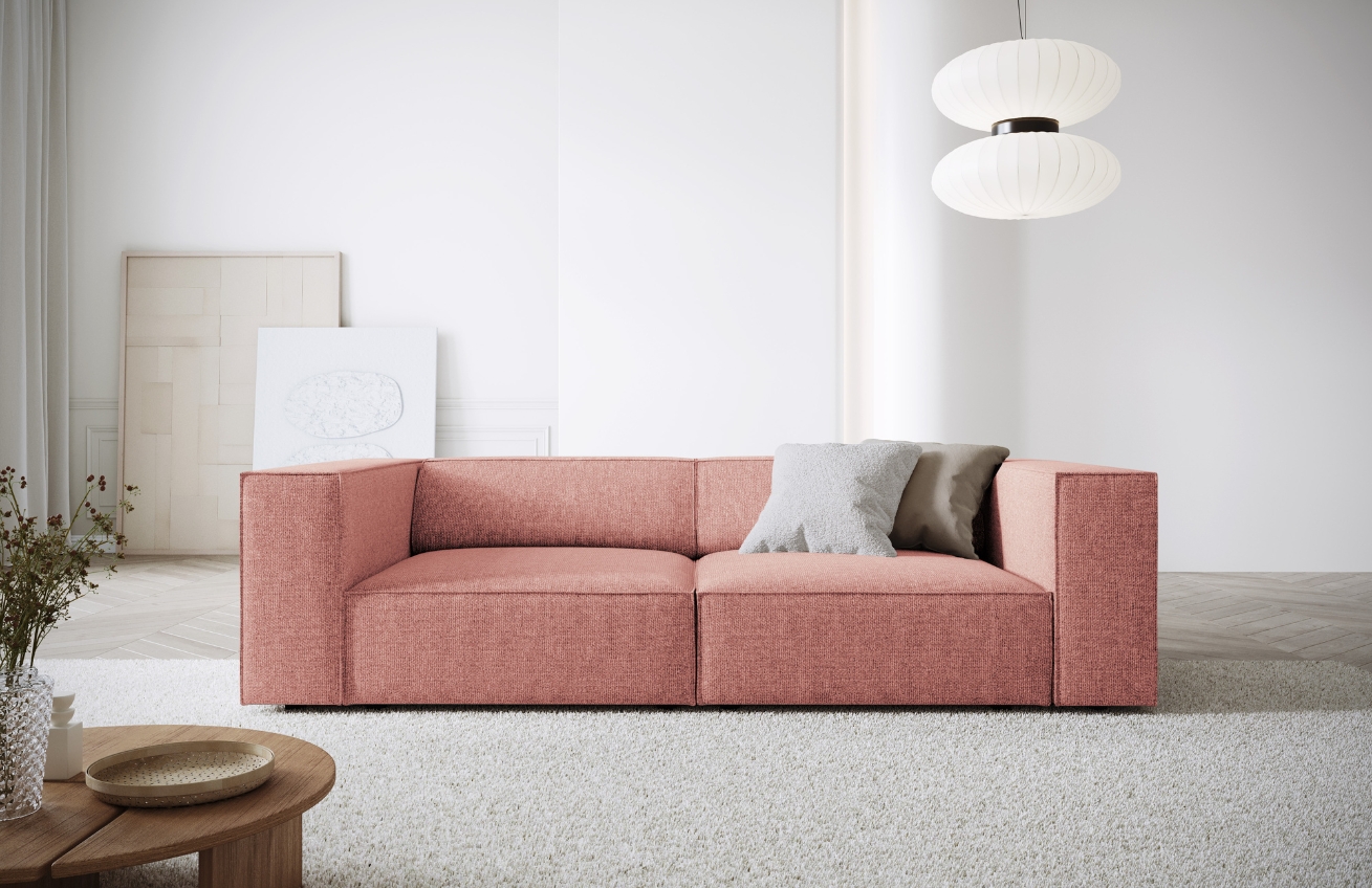 Růžová čalouněná třímístná pohovka Cosmopolitan Design Arendal 204 cm