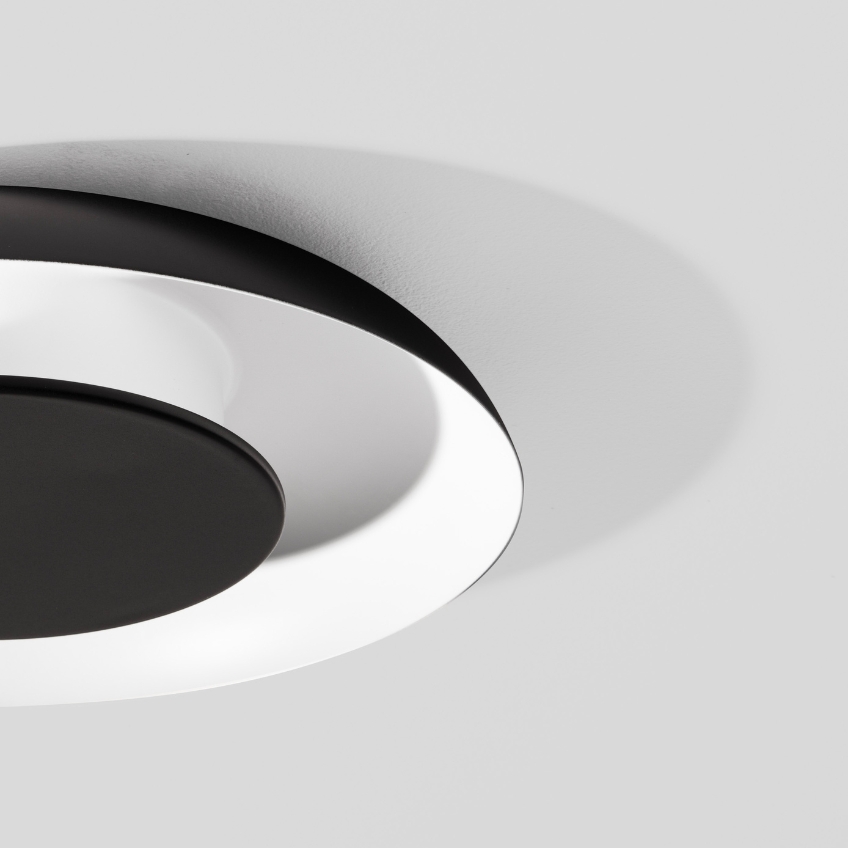 Černobílé kovové stropní LED světlo Nova Luce Epos 40 cm