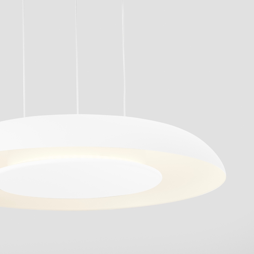 Bílé kovové závěsné LED světlo Nova Luce Epos 40 cm