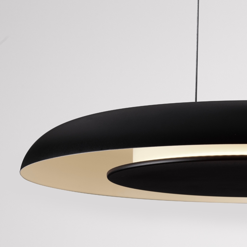 Černé kovové závěsné LED světlo Nova Luce Epos 60 cm