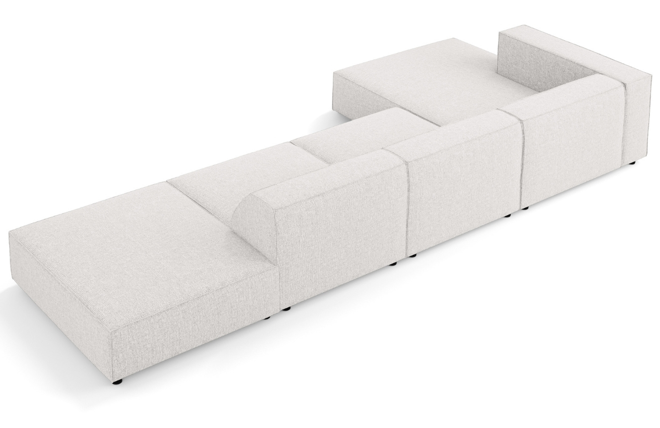 Světle šedá čalouněná rohová pohovka Cosmopolitan Design Arendal 341 cm, levá