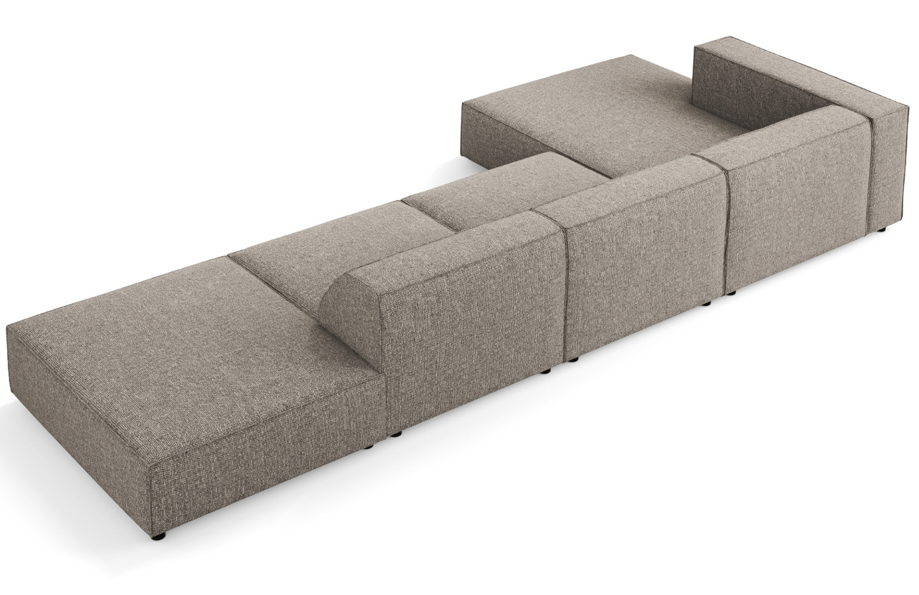 Šedá čalouněná rohová pohovka Cosmopolitan Design Arendal 341 cm, levá