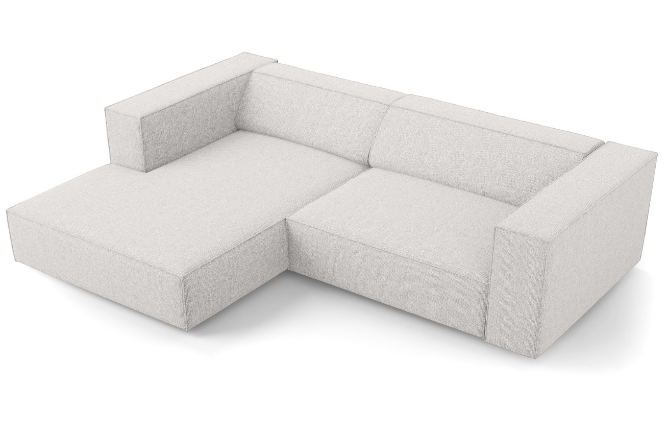 Světle šedá čalouněná rohová pohovka Cosmopolitan Design Arendal 224 cm, levá