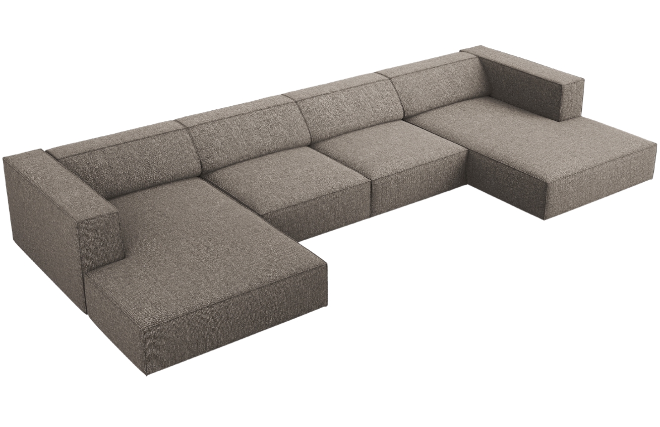 &Scaron;ed&aacute; čalouněn&aacute; rohov&aacute; pohovka do "U" Cosmopolitan Design Arendal 364 cm