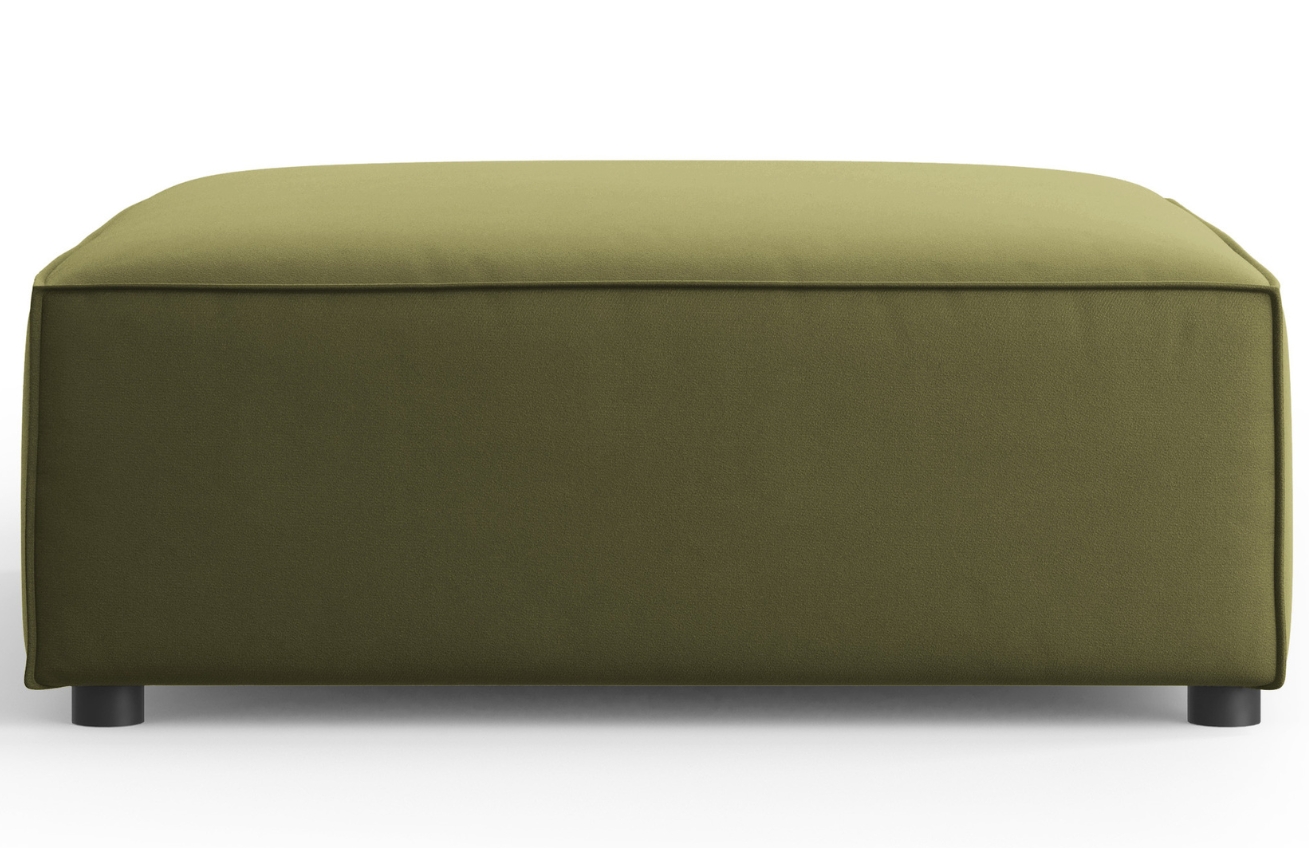 Zelená sametová podnožka Cosmopolitan Design Arendal 102 x 80 cm
