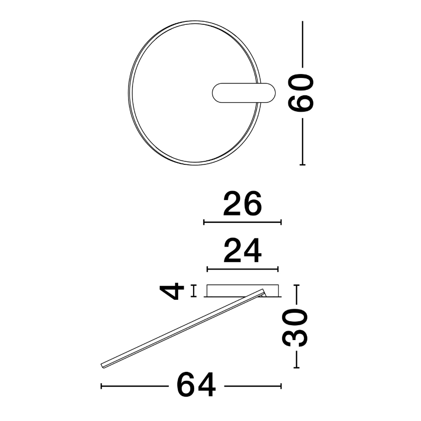Bílé kovové stropní LED světlo Nova Luce Kiklos 64 cm